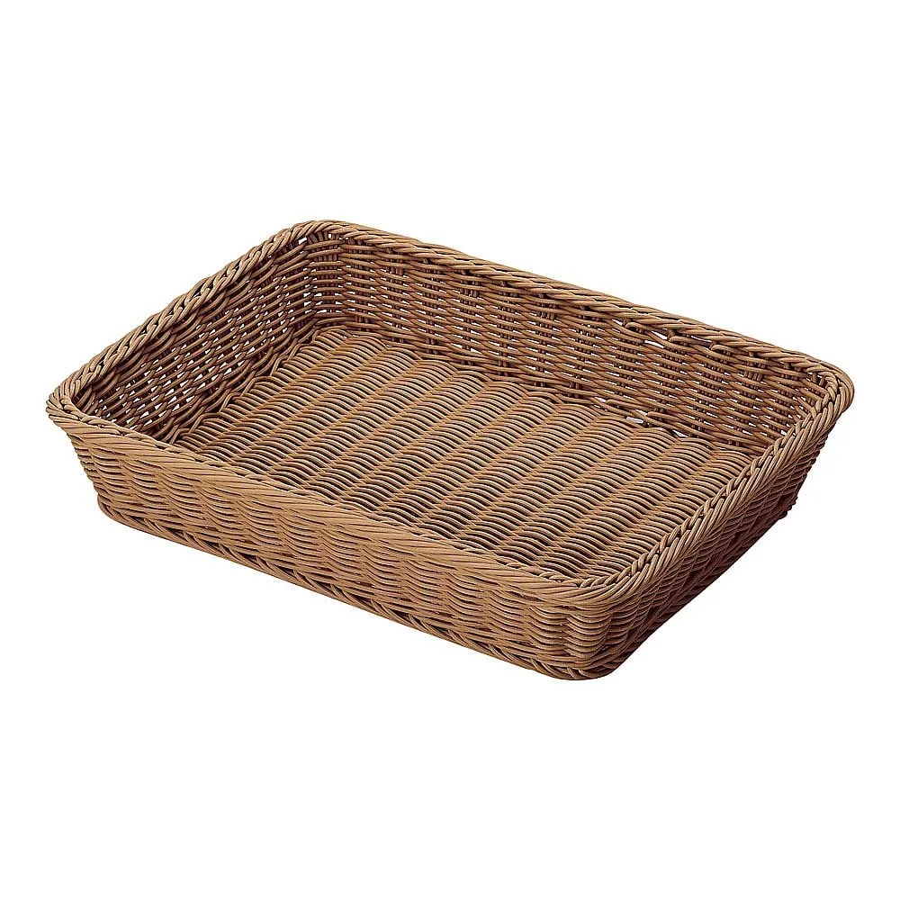 62-6582-61　PP Bakery Basket Angle Deep Type 40 Brown VB-904-BR