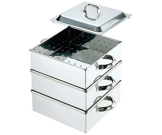 69-5190-43　Commercial Electromagnetic Square Steamer (Regular Type) 30 cm 2 Racks　6551300