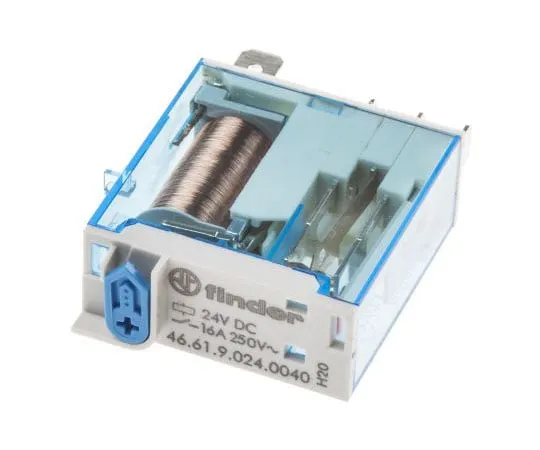 63-7597-16　Finder46系列SPDT非锁定继电器插头，24V直流线圈，16A　46.61.9.024.0040