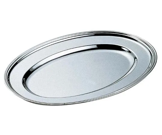 63-7166-63　H Western white oval plate 10 inch 3-type plated　2365930