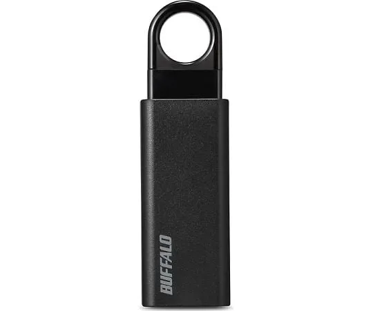 64-3799-53　Knock Slide with Auto Return Mechanism USB3.1 (Gen1)/USB3.0 Compatible USB Memory 32GB Black　RUF3-KS32GA-BK