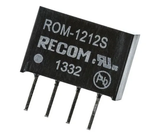 63-7587-19　回收ROM 1W隔离DC-DC转换器通过孔，电压在10.8→13.2 V直流，电压出12V直流　ROM-1212S