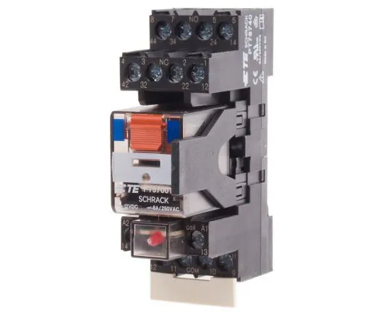 63-7586-66　TEConnectivityPT4PDT非锁定继电器DIN导轨，12V直流线圈，6A　PT5S7LB2 9-1415075-1