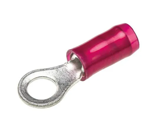 63-7666-93　TE Connectivity PIDG系列绝缘压紧环端子，M4螺柱尺寸，0.26mm2至1.65mm2线材尺寸，红色　320554