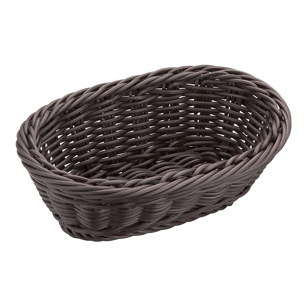62-6582-01　Resin basket small type dark brown tea　91-067C