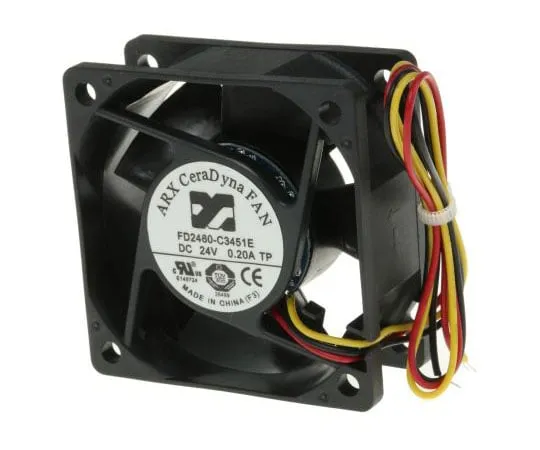 63-7584-01　ARX CeraDyna系列轴向风扇，60 x 60 x 25mm,59.6m3/h,4.8W, 24 V直流　FD2460-C3451E2AL