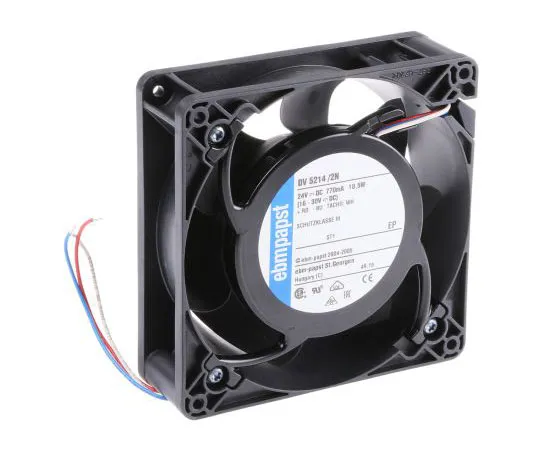 63-7557-87　ebm-papstDV5200系列轴向风扇，127 x 127 x 38mm,270m3/h,20W, 24 V直流　DV5214/2N
