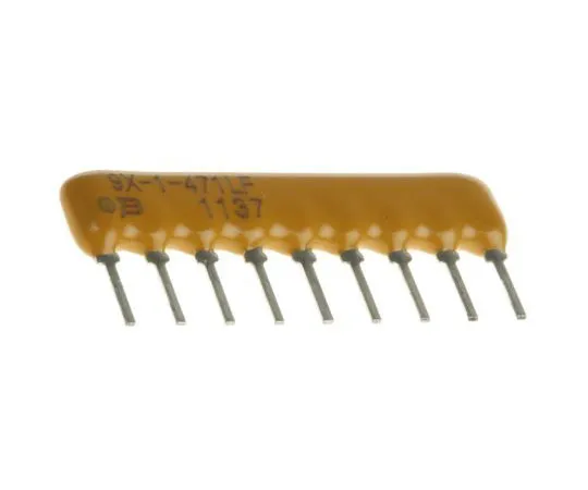 63-7609-51　总线电阻网络470Ω±2% 8电阻，总功率1.13W, SIP封装4600X通孔　4609X-101-471LF