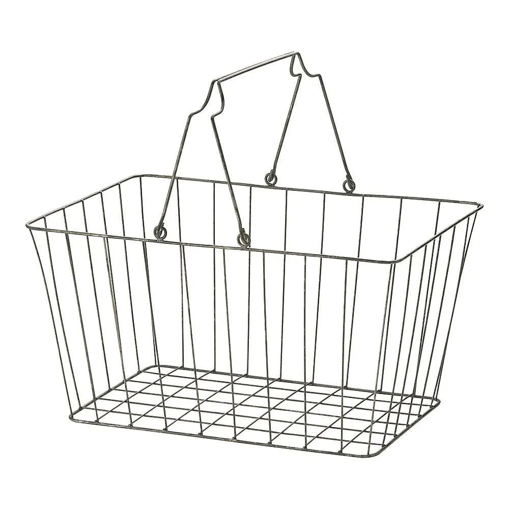 63-1249-18　Antique Wire Shop Basket Large　55-65