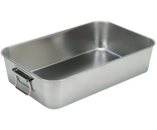 67-2402-58　18-8 School Lunch Tray with Movable Handle Polished Approx. 28 L　SK-6038H