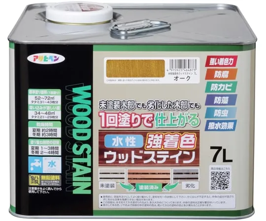 67-7121-69　Water-based Strong Colored Wood Stain 7L Oak