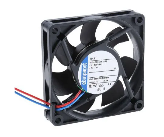 63-7557-73　ebm-papst700F系列轴向风扇，70 x 70 x 15mm,44m3/h,1.5W, 24 V直流　714F