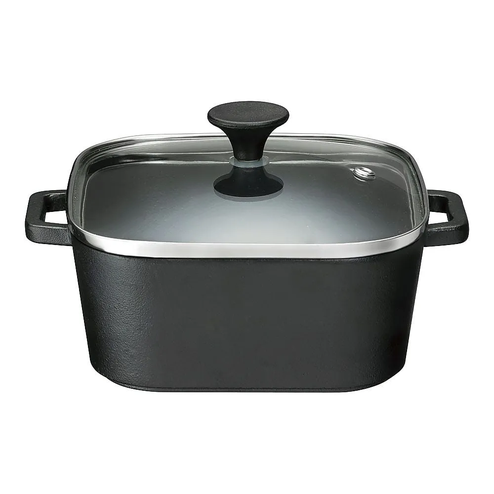 64-9288-62　Delish Life Colo Square Pot (w/Glass Lid)　QDL0501
