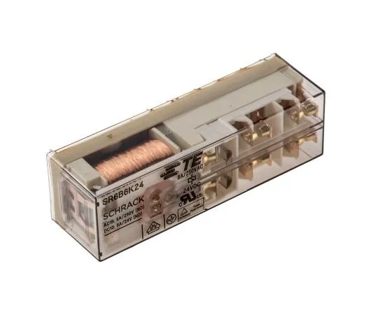 63-7678-81　TEConnectivitySR64PNO, DPST非锁定继电器PCB安装，24V直流线圈，8A　SR6B6K24