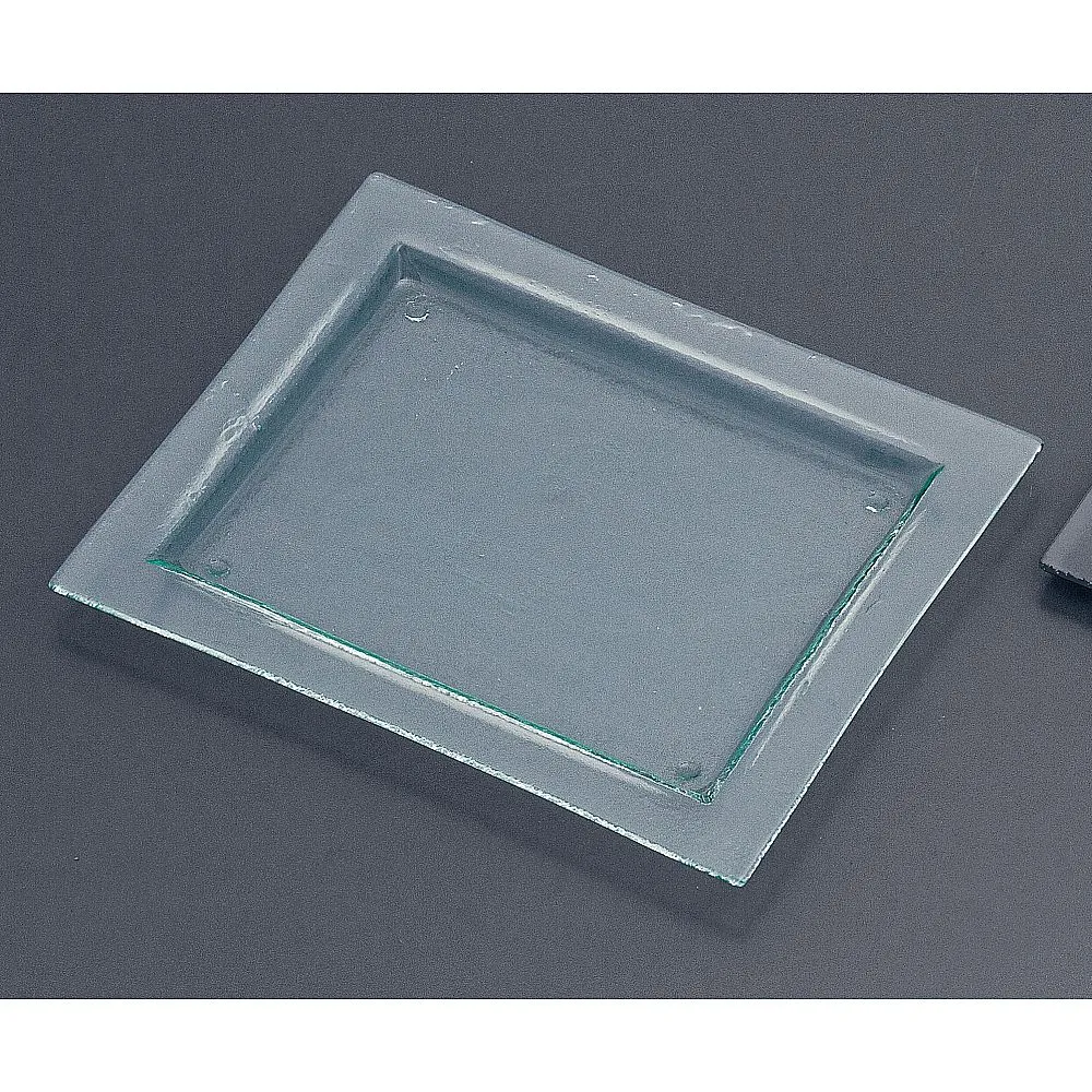 62-6835-73　Tiger Glass Rectangular Plate 061-192-12 Clear