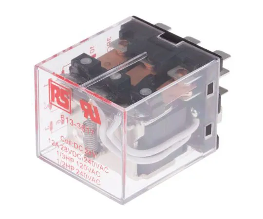 63-7636-13　RS PRO3PDT非锁定继电器插头，24V直流线圈，12A　613-3617