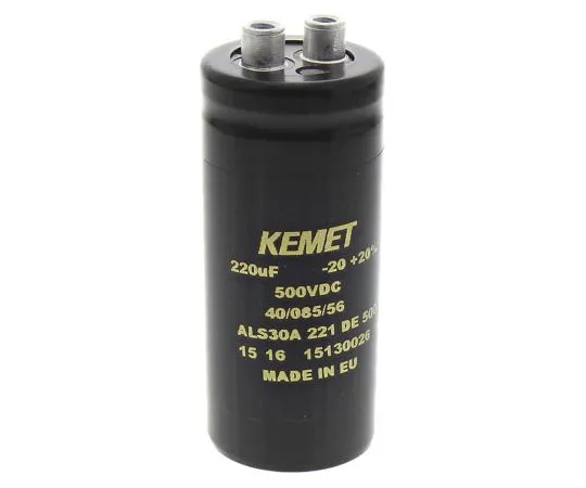 63-7516-37　凯美特220μF 500V直流铝电解电容器，底盘安装36 x 82mm+85°C 36mm 82mm　ALS30A221DE500