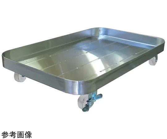 67-2400-27　18-8 Deep Square Kitchen Pot Cart 374 x 374 x 125 mm　SH-4236D-UN