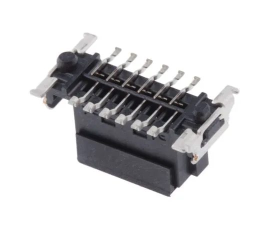 63-7635-88　ERNI SMC系列1.27mm间距12道2线直PCB插座，表面贴装，焊点终止　154805