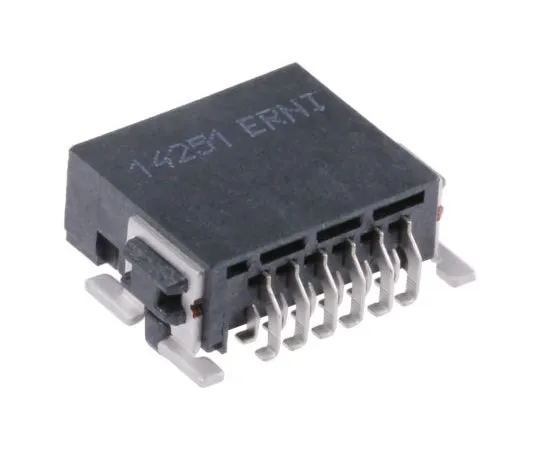 63-7635-95　ERNI SMC, 12路，2列，直角PCB头　154763