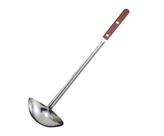 63-7125-34　EBM 18-8 Rose Long Handle Double-ended Service Ladle for Prevention of Foreign Contamination 144 mL　2280300