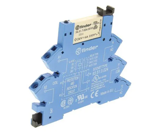 63-7539-26　Finder24Vac/dc DIN轨道接口继电器模块，SPDT　38.61.0.024.0060
