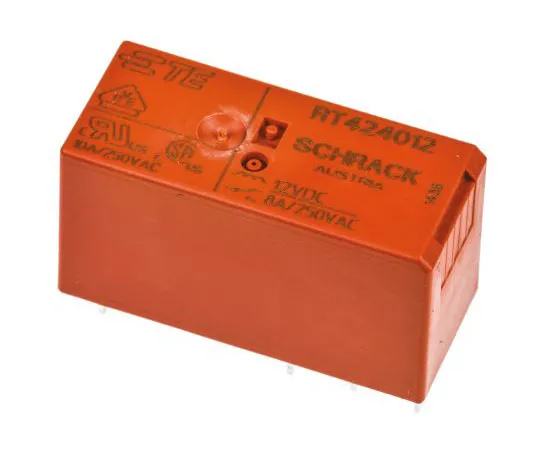 63-7679-46　TEConnectivityRT2DPDT非锁定继电器PCB安装，6V直流线圈，8A　6-1393243-1