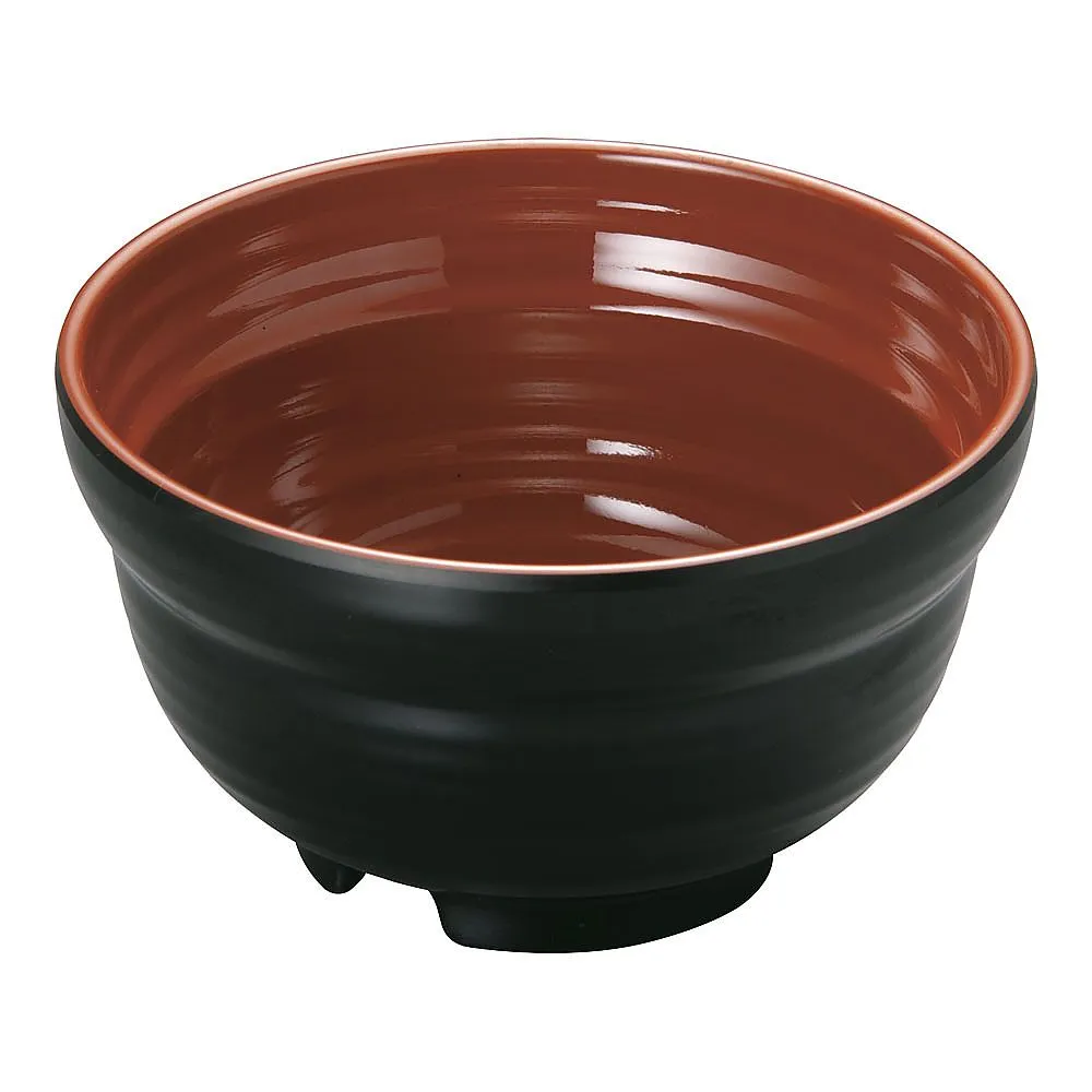 62-6853-52　New Melamine Soup Bowl (Outside Kurouchi Shu)　M-815