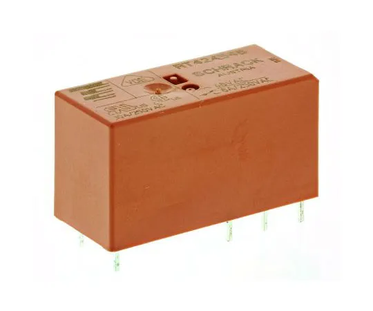 63-7679-54　TEConnectivityRT2DPDT非锁定继电器PCB安装，48V交流线圈，10A　RT424548