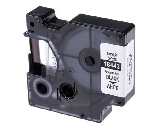 63-7571-22　Dymo Black on White Label Printer Tape, 9 mm Width, 5.5 m Length　18443