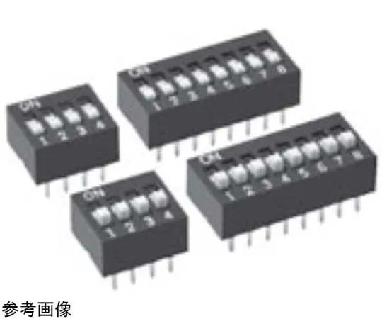 67-8028-37　Slide DIP Switch Convex Type Number of Poles: 2　A6E2104N