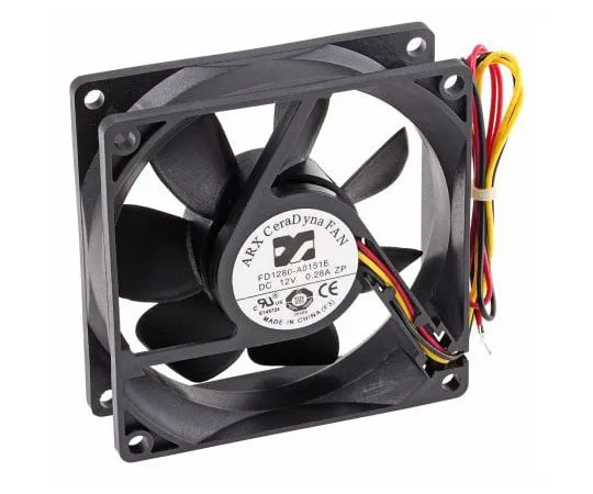 63-7584-02　ARX CeraDyna系列轴向风扇，80 x 80 x 25.4mm,67.5m3/h,2.88W, 12 V直流　FD1280-A0151E3AL