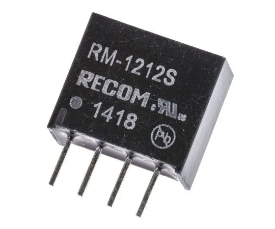 63-7673-05　回收RM 0.25W隔离直流-直流转换器通过孔，电压在10.8→13.2 V直流，电压输出12V直流　RM-1212S