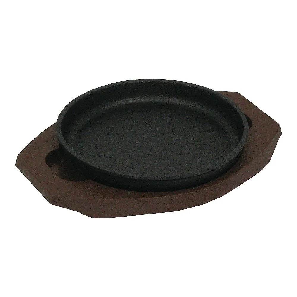 62-6731-77　Tokiwa Resin Base Steak Plate Round Set