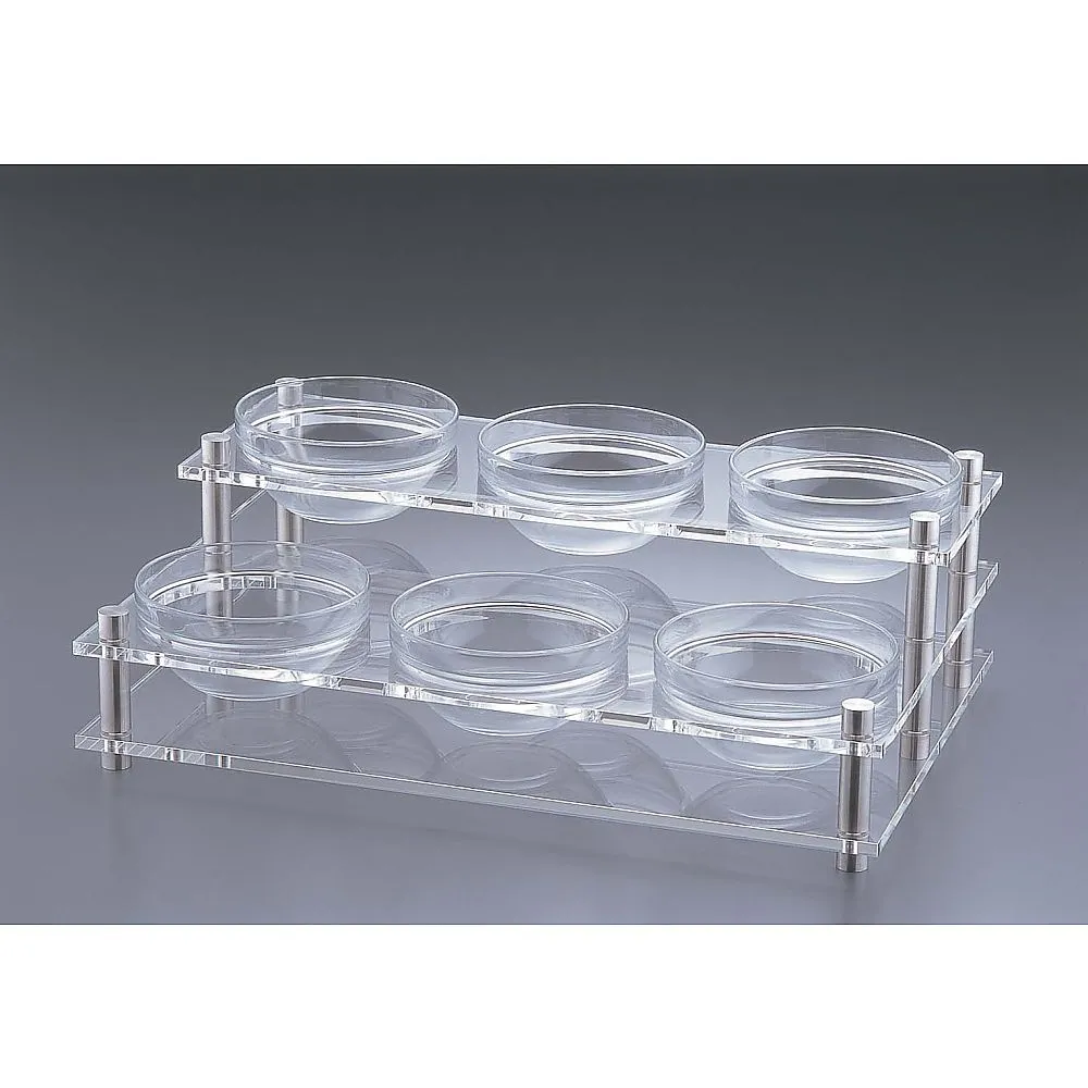 62-6670-78　Acrylic Condiment Stand 2-Step 6-Hole　B30-1