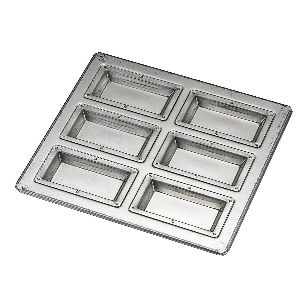 64-9290-69　Silicone Financier Top Plate 6 pcs Flat Finish　WHI1901