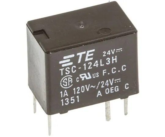63-7586-21　TE Connectivity SPDTNon-LatchingRelay PCB Mount,24V直流线圈，1A　TSC-124L3H000