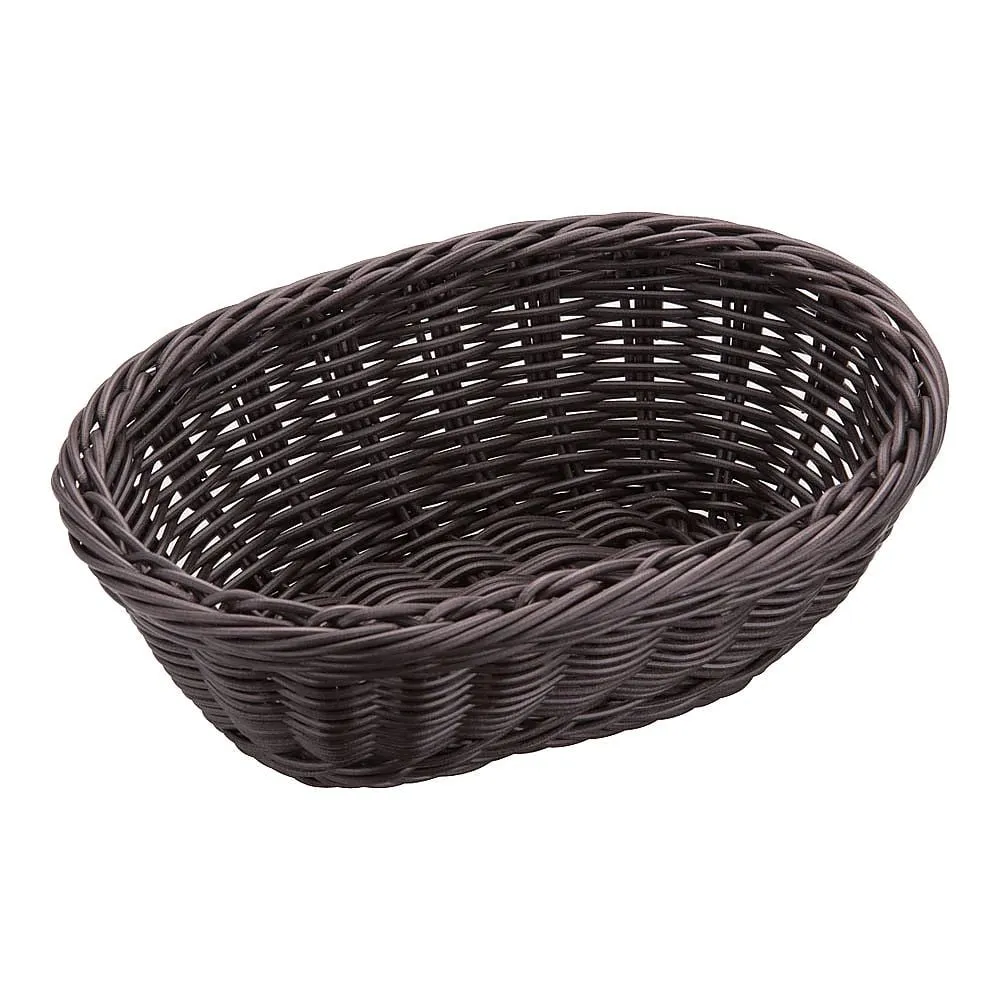 62-6581-98　Resin basket small type dark brown tea　91-069C