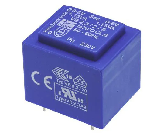 63-7500-76　6V交流2孔PCB变压器输出，2.3VA　VB 2.3/2/6