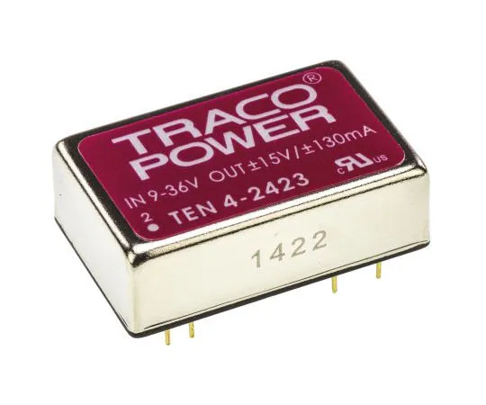 63-7500-97　TRACOPOWER 10 4 4W隔离直流-直流换流孔，电压在9→36 V直流，电压输出±15V直流　TEN 4-2423