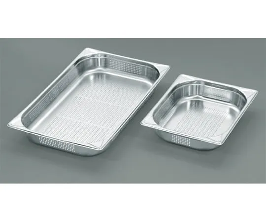 63-7112-59　EBM 18-8 Light-Hole Gastronome Pan Reinforced with Overlap Prevention 1/2 100 mm　8853001