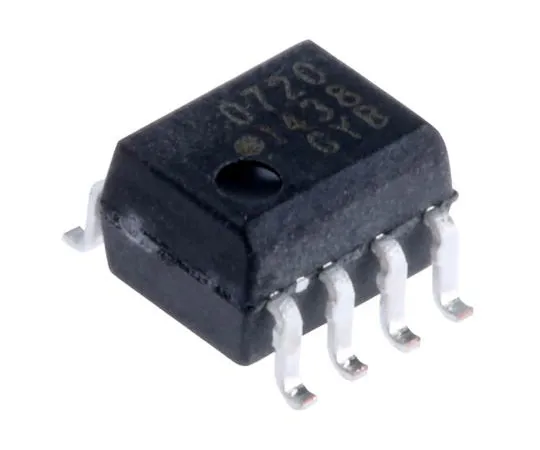 63-7589-61　Broadcom,HCPL-0720-000E直流输入晶体管输出光电耦合器，表面贴装，8针SOIC　HCPL-0720-000E