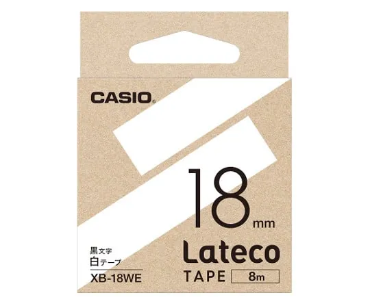 63-2741-47　Casio Lateco Refill Tape 18 mm Black on White　XB-18WE