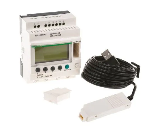 63-7565-40　施耐德电气Zelio逻辑2 PLC CPU计算机接口，6 (数字) 输入，4 (中继) 输出，100→240 V　SR3PACKFU