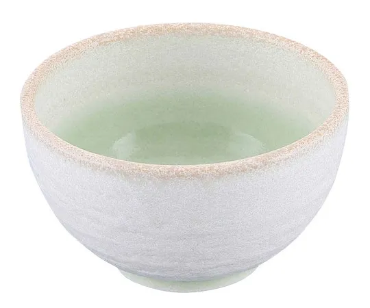 63-7196-80　Japanese Pottery Collection Glazed Wakakusa Grilled Rice Bowl 4 cm　8181700