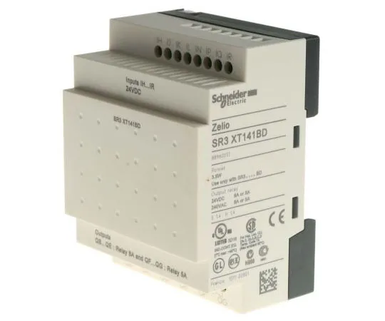 63-7565-33　施耐德电气Zelio扩展模块，24 V直流继电器，8倍输入，6倍输出无显示　SR3XT141BD
