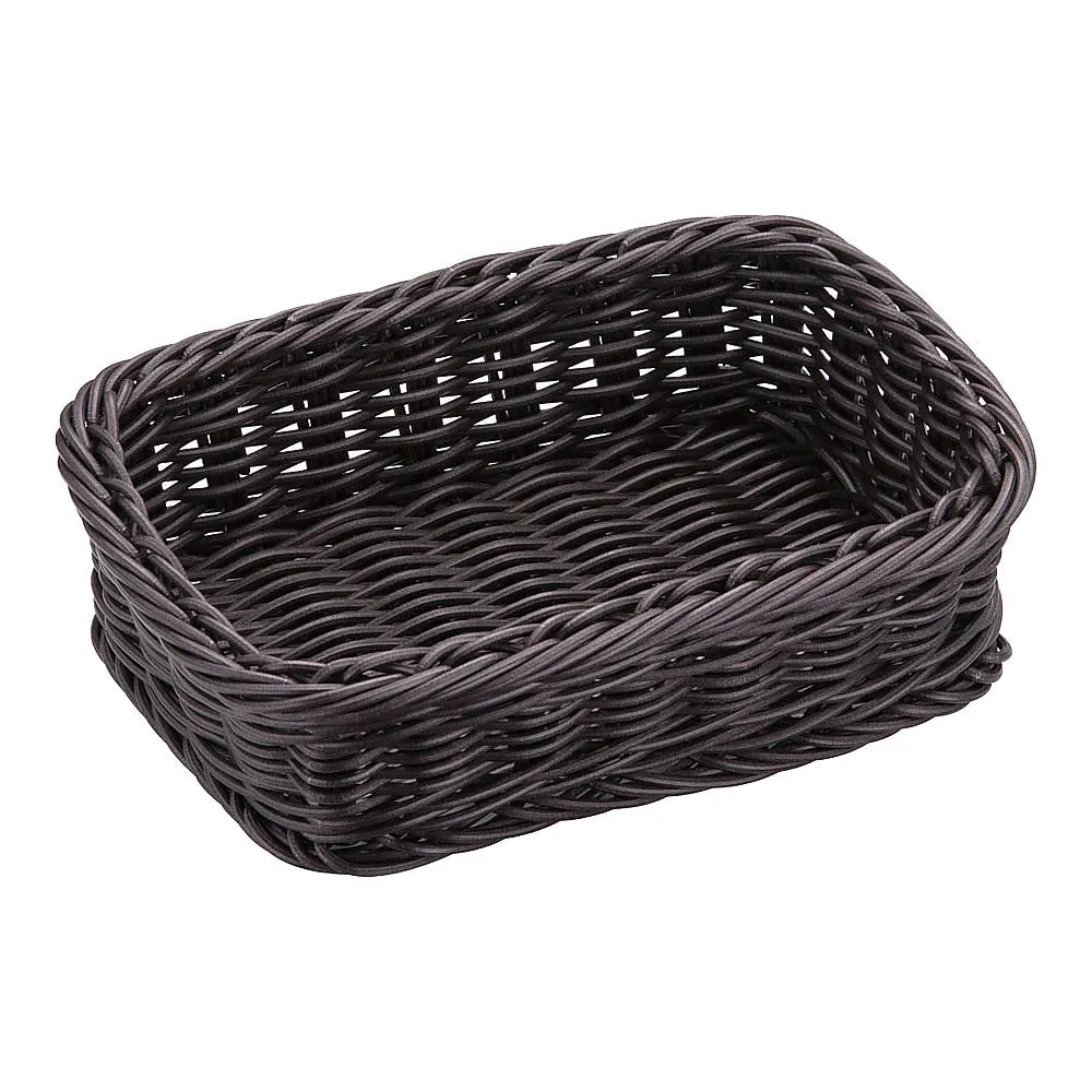 62-6581-81　Resin basket square type dark brown　91-074C