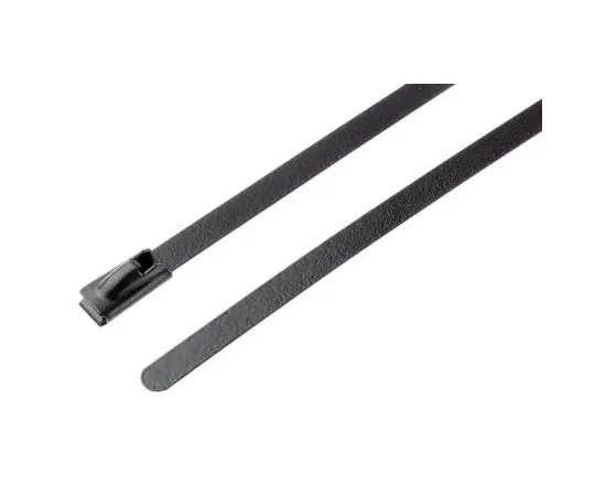 63-7628-64　RS黑色聚酯涂层不锈钢滚珠缆绳，200mm x 4.6 mm　547-4327