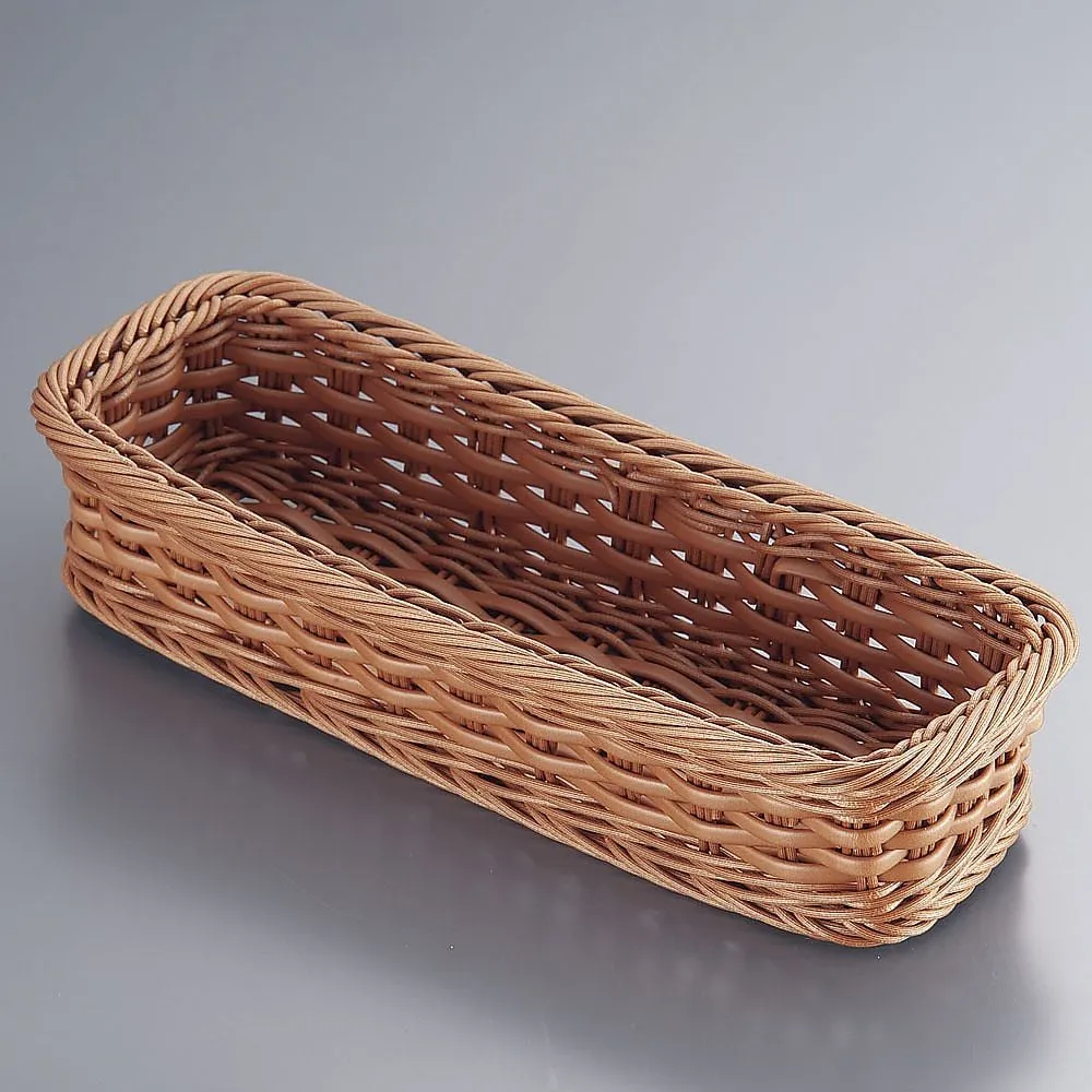 62-6730-06　PP Cutlery Basket Brown Large Serves 4　CB-004-BR