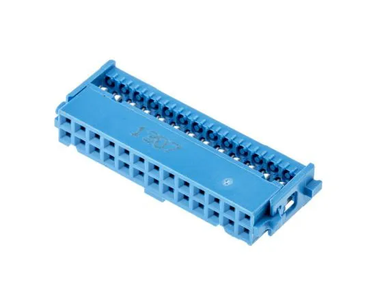 63-7554-05　TE ConnectivityAMP-LATCH609系列2.54毫米间距右角电缆安装IDC连接器，插座，26路，2列　1-1658526-6